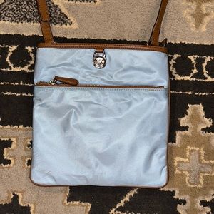 Light Blue Michael Kors Nylon Crossbody Bag